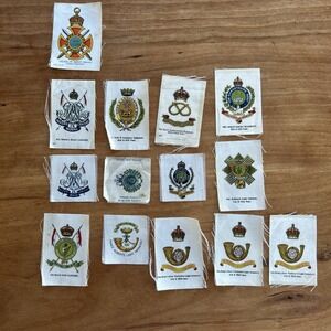 Lot Of 13 Vintage British Royal Army Cigarette Silks  1910